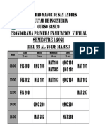 Cronograma Primer Parcial Curso Basico