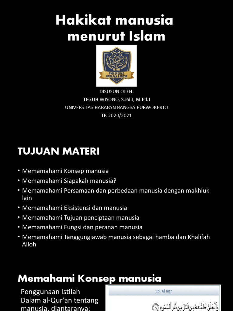 Ppt Hakikat Manusia Menurut Islam Pdf