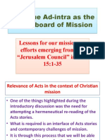 Dialogue Ad-Intra As The Springboard of Mission