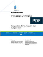 Modul Teori Komunikasi Universitas Mercu Buana