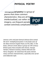 Metaphysical Poetry Uou PDF