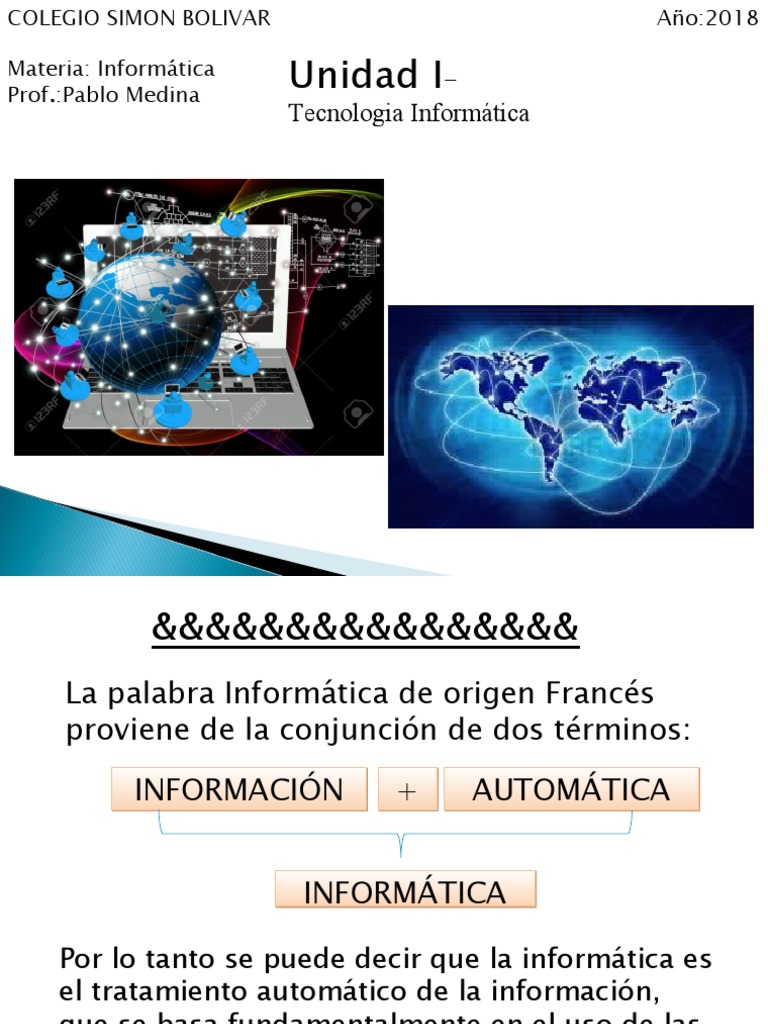 Informática - Clase Teórica | PDF | Circuito integrado | Almacenamiento ...