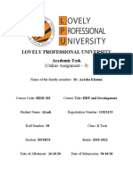 Lovely Professional University: (Online Assignment - 3)