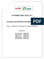 Scmhrd-Mba-Sem (Iv) : Topic - Predictive Analysis of Cryptocurrencies