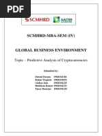 Scmhrd-Mba-Sem (Iv) : Topic - Predictive Analysis of Cryptocurrencies