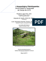 Proyecto Arqueologico Palmitopamba 2010