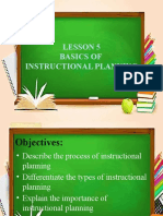 LESSON 5 Basics of Instructional Planning Diwata Ryan Jerome V. BSED 3 Soc. Sci.