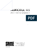 Same Aurora 45 Tractor Operators Manual