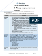 Assessment Instructions BSBMGT502 - Manage People Performance