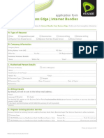 Business Edge - Internet Bundles: Application Form