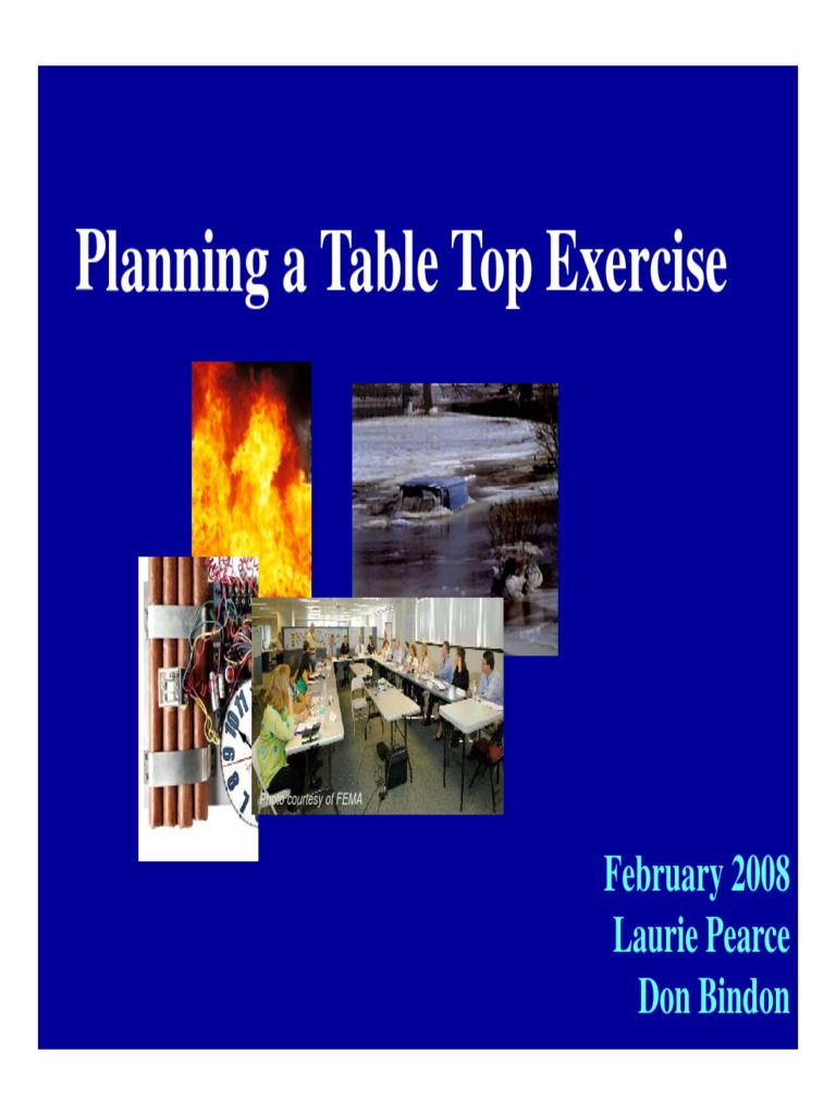 Planning A Table Top Exercise PDF Simulation Business