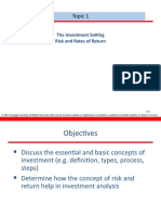 Topic 1 Invstmnt Background Risk and Rates of Return