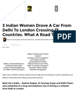3 Indian Women Drove A Car From Delhi To London Crossing 17 Countries