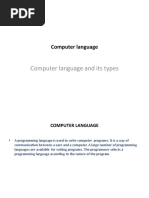 Computer Language and Its Types