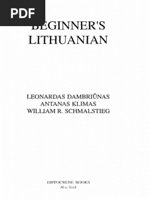 Leonardas Dambriunas William R Schmalstieg Ant Bookfi Pdf Stress Linguistics Vowel