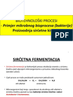 2.c Predavanje - Mikrobni Bioproces - Bakterije - Proizvodnja Sirćetne Kis. - Za Printanje
