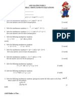 Add Maths Form 3: Tutorial: Simultaneous Equations