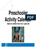 Preschooler Activity Calendar: Ideas For Children From 3 To 5 Years Old
