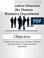 Organization Structure of The Human Resource Department