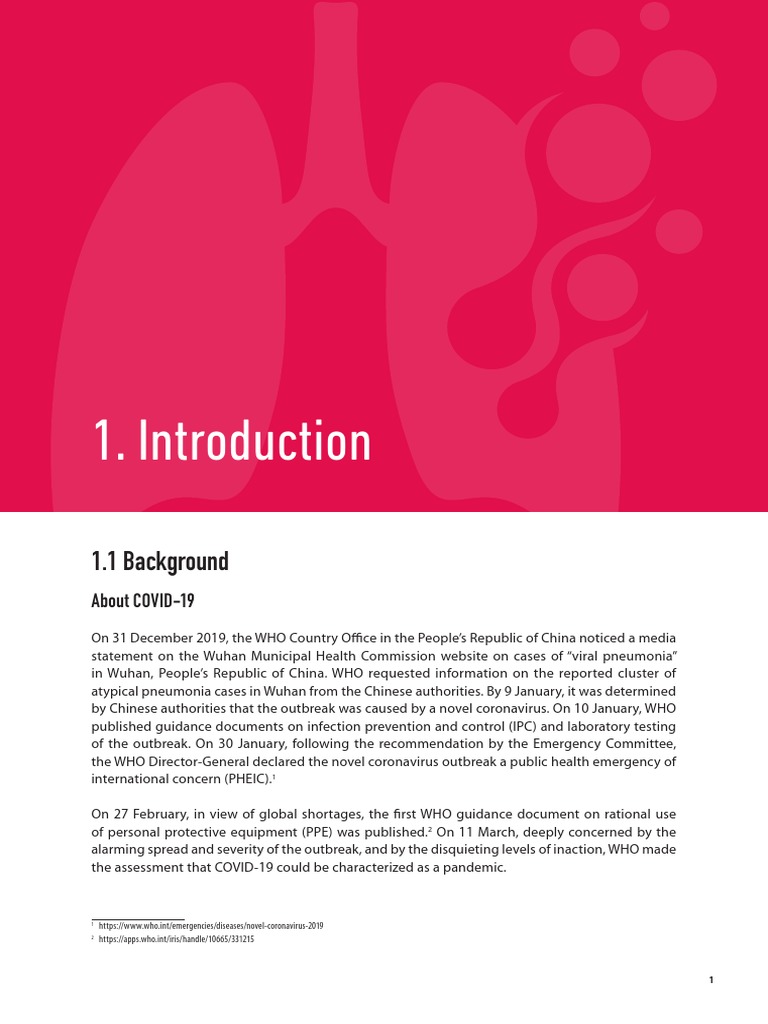 Chapter 1 20167 WHO Priority Medical Devices List For COVID 19 Response