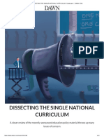 Dissecting The Single National Curriculum