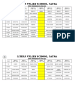 Litera Valley School, Patna: Time Table (Session 2021-22)
