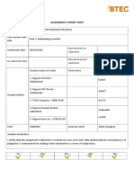 Assignment 2 Front Sheet: Date Received 1st Submission Date Received 2nd Submission