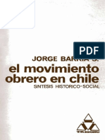 El Movimiento Obrero en Chile. Sintesis Historica - Jorge Barria