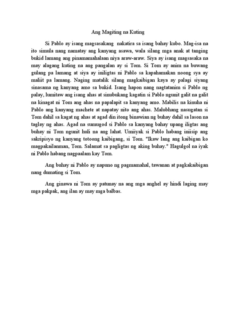 Ang Magiting Na Kuting | PDF