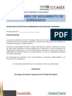 Cuestionario de Seguimiento de Egresados: Tecnológico de Estudios Superiores de San Felipe Del Progreso