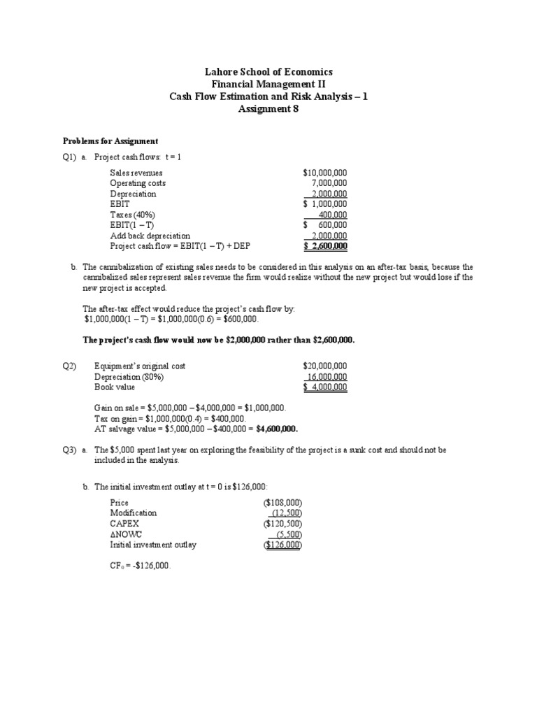 Financial Management Assignment Notes | PDF | Depreciation | Market ...