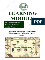 Learning: Graphic, Linguistic, and Ethnic Dimensions of Philippine Literary History