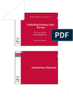 Collecting Primary Data: Survey: Research Methods and Techniques - 05