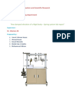 Free Damped Vibration of A Rigid Body - Spring System Lab Report'