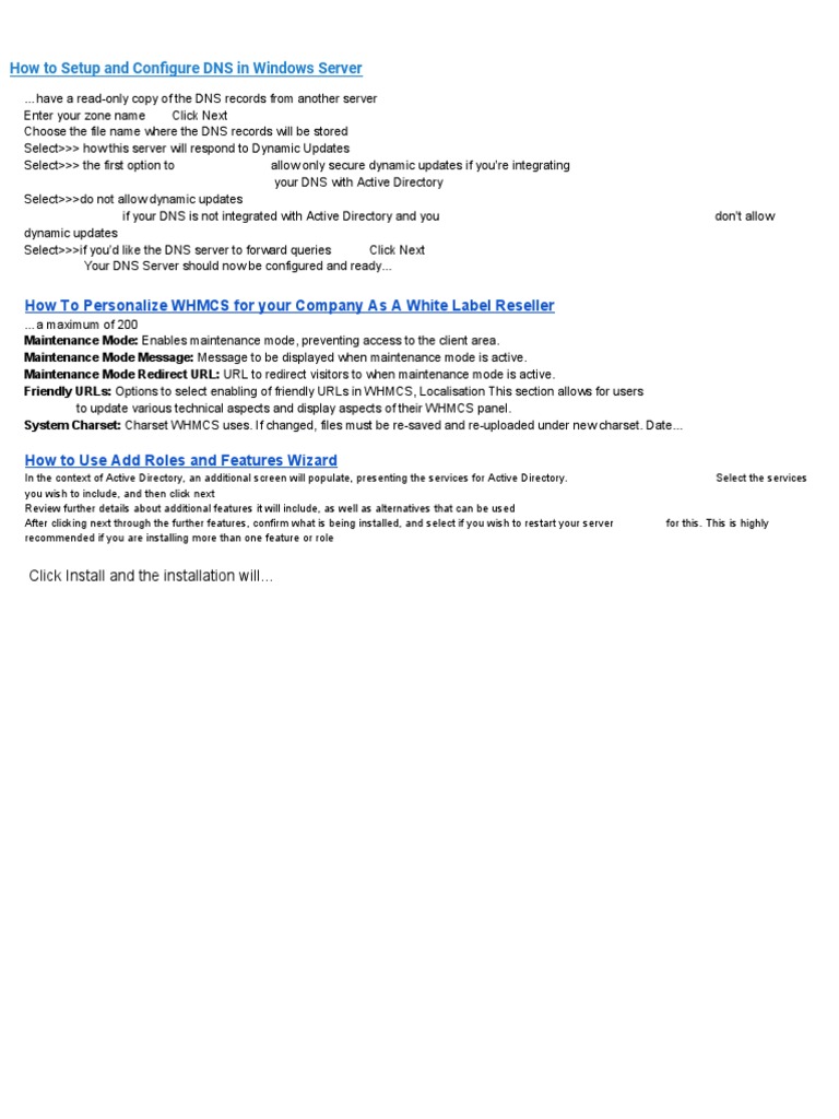 Server Setup & Management Guide | PDF | Domain Name System | File ...