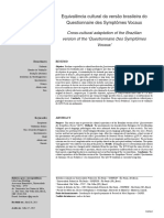 Equivalência cultural do Questionnaire des Symptômes Vocaux para o português brasileiro (QSV-P