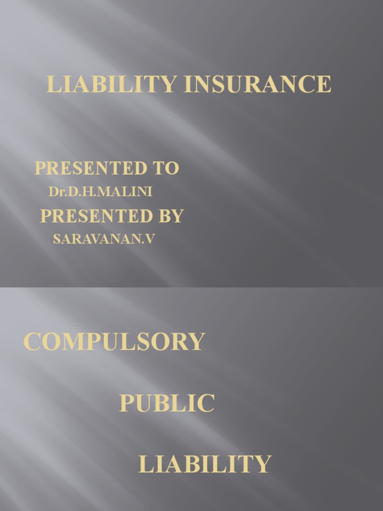 Compulsory Public Liability Insurance Guide | PDF | Liability Insurance ...