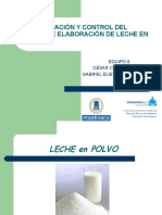 Instrumentación y control de proceso de elaboración de leche en polvo