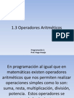 1.4 Operadores Aritméticos