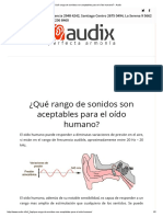 ¿Qué Rango de Sonidos Son Aceptables para El Oído Humano - Audix