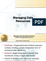 Managing Data Resources Managing Data Resources