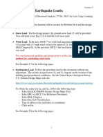 Snow, Wind, and Earthquake Loads:: Reference: Fundamentals of Structural Analysis, 5