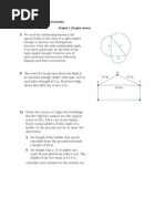 Topics: - Trigonometry and Geometry Homework Book SL Chapter 1 (Chapter Review)