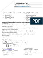 FINAL BIMESTER 1 TEST - Final