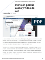 Con Esta Extensión Podrás Descargar Audio y Video de Cualquier Web