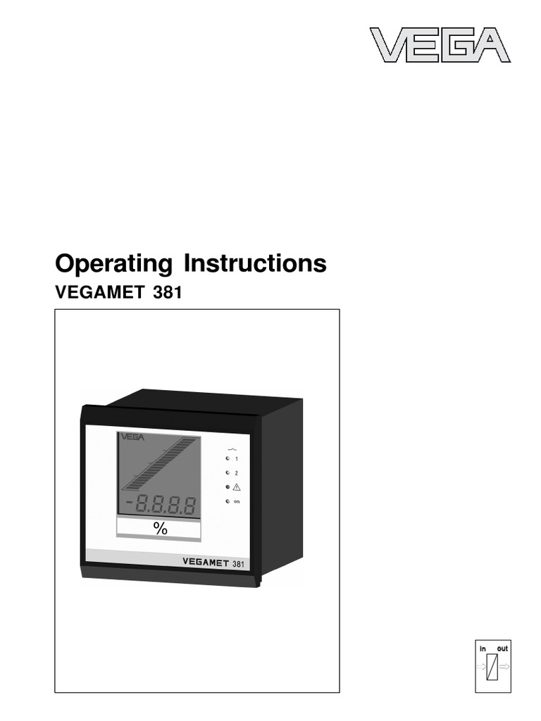 Operating Instructions: Vegamet 381 | PDF | Relay | Power Supply