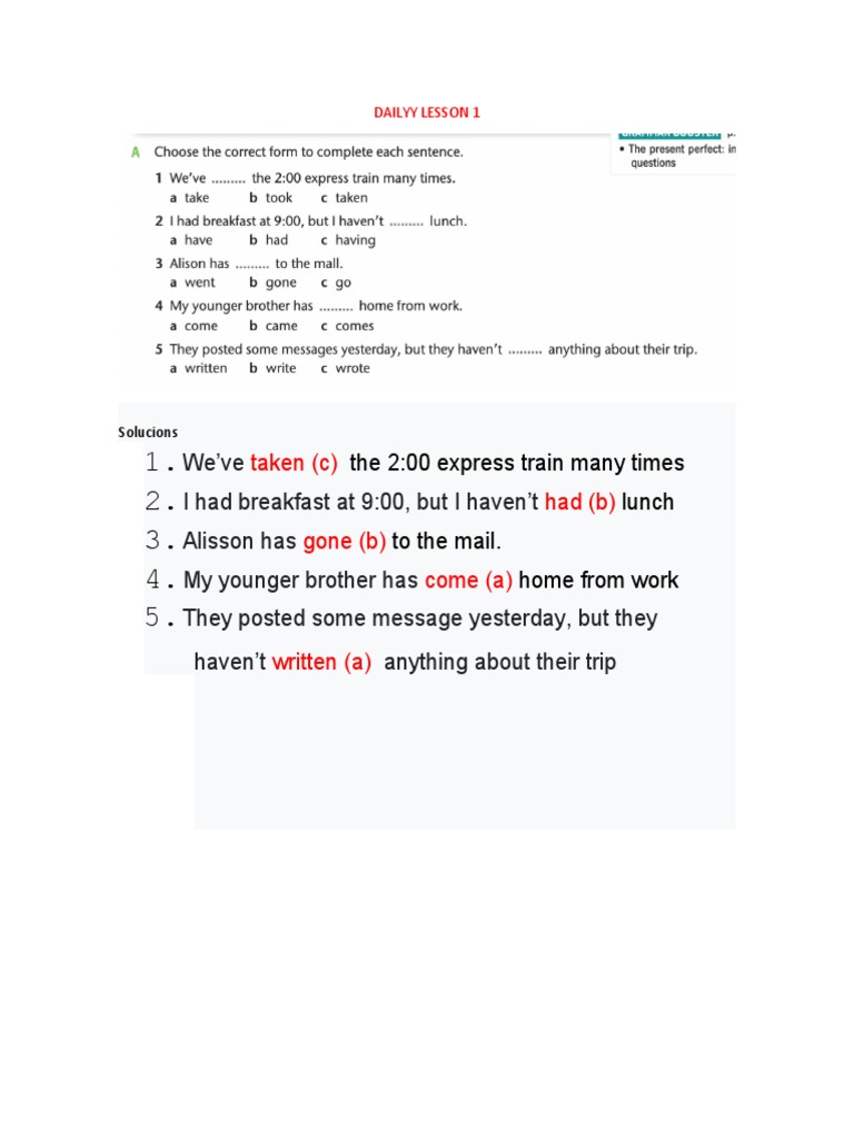 Daily Lesson 1 | PDF