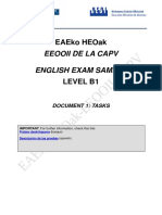 Eeooii de La Capv English Exam Sample: Eaeko Heoak