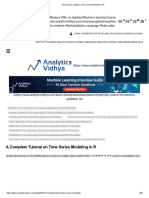 Time Series Analysis Time Series Modeling in R PDF