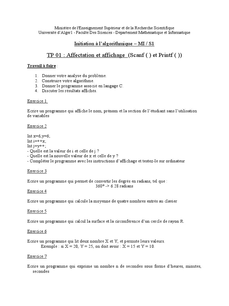 TP1 Algo1 | PDF